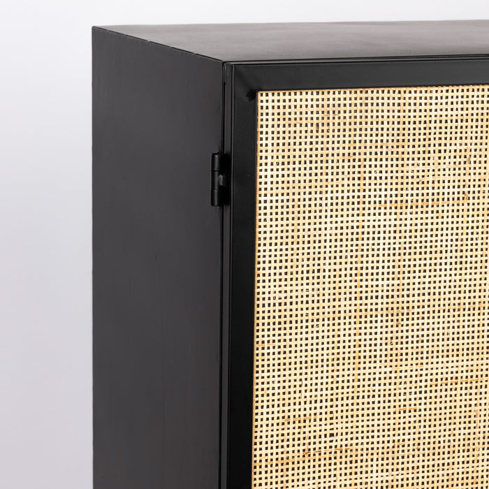 by fonQ Wave Opbergkast - H 145 x B 70 cm - Zwart