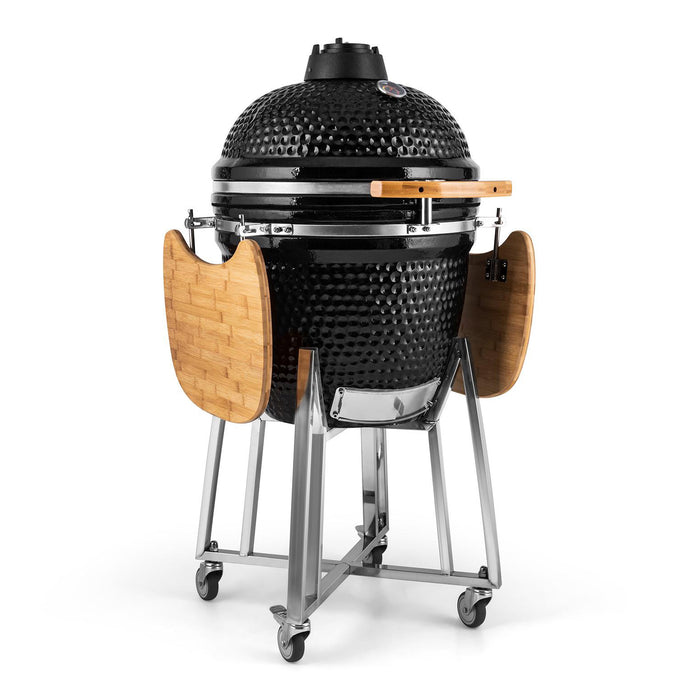 MOOS Kamado Grill 21 inch Keramische Barbecue - Zwart