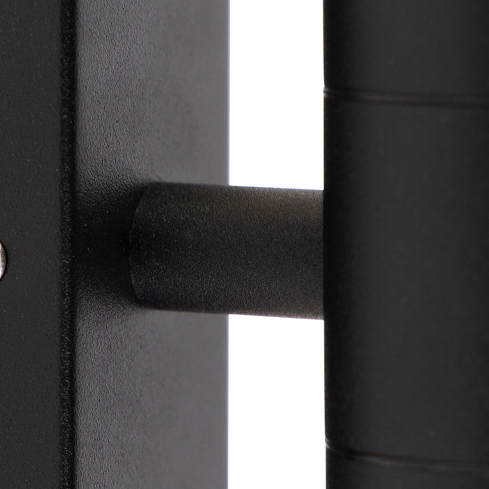 QAZQA Set van 2 buitenwandlampen zwart IP44 - Duo