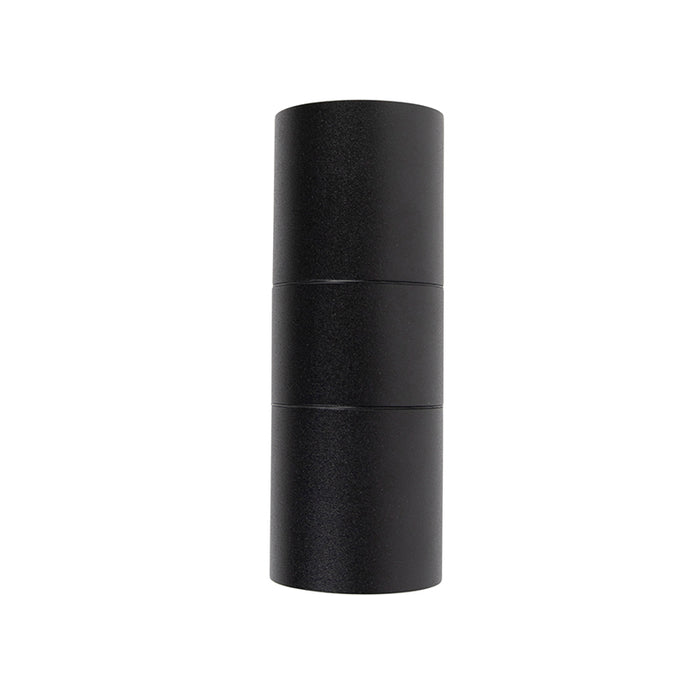 QAZQA Set van 2 buitenwandlampen zwart IP44 - Duo