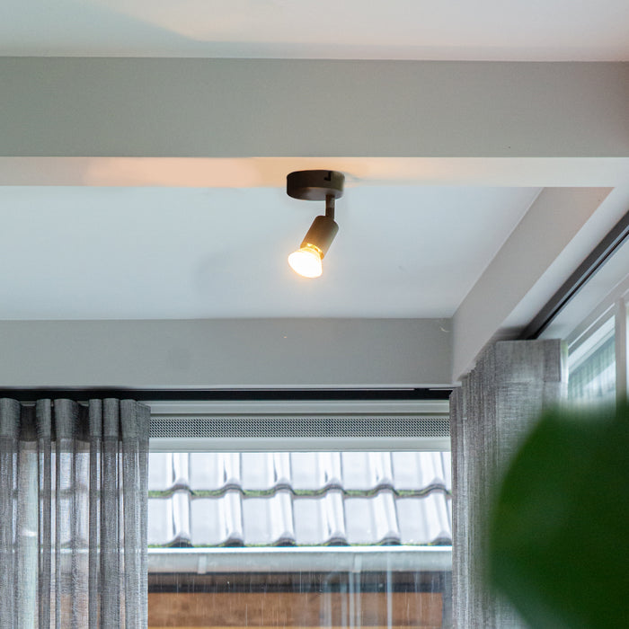 QAZQA Moderne plafondspot zwart kantelbaar - Jeany