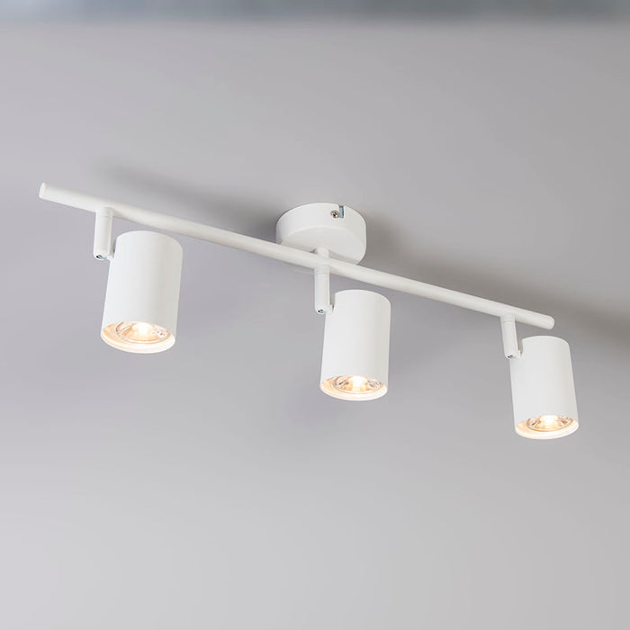 QAZQA Moderne plafondspot wit 3-lichts kantelbaar - Jeana