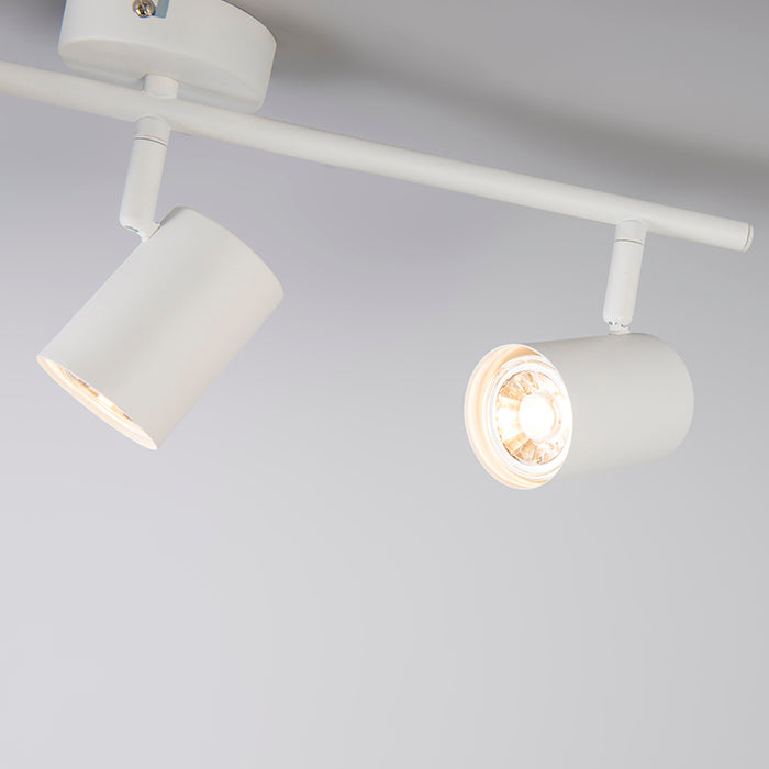 QAZQA Moderne plafondspot wit 3-lichts kantelbaar - Jeana