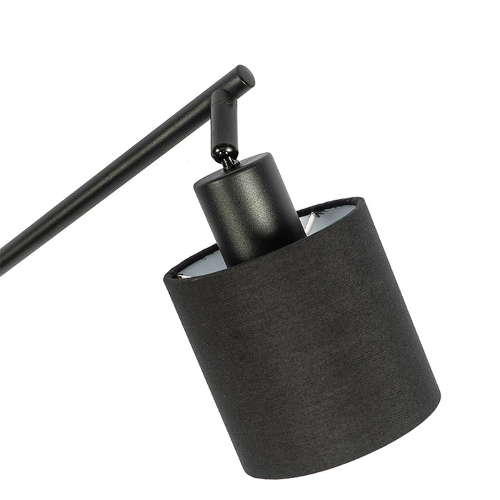 QAZQA Moderne plafondlamp zwart 89,5 cm 4-lichts verstelbaar - Hetta