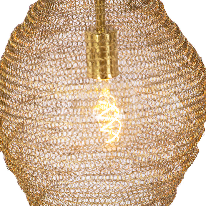 QAZQA Oosterse hanglamp goud 30 cm - Nidum