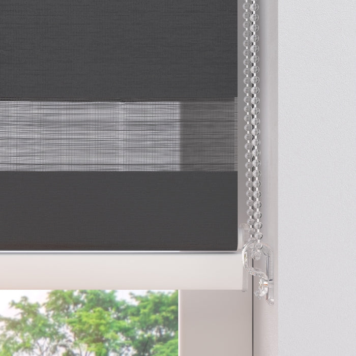 Duo Rolgordijn Splendid Lichtdoorlatend Black 100 x 175 cm