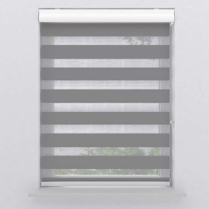 Duo Rolgordijn Splendid - Lichtdoorlatend - Grijs - 70x175 cm