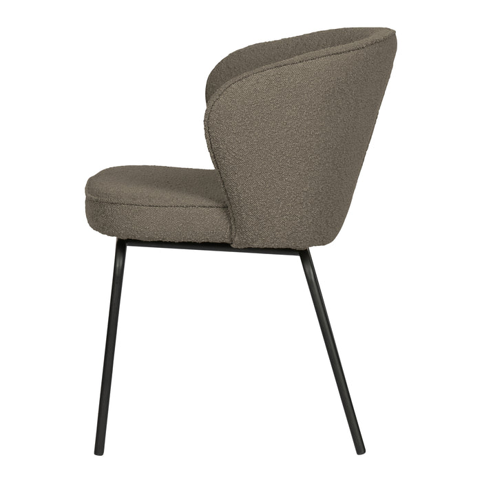 WOOOD Admit Eetkamerstoel - Bouclé Nougat