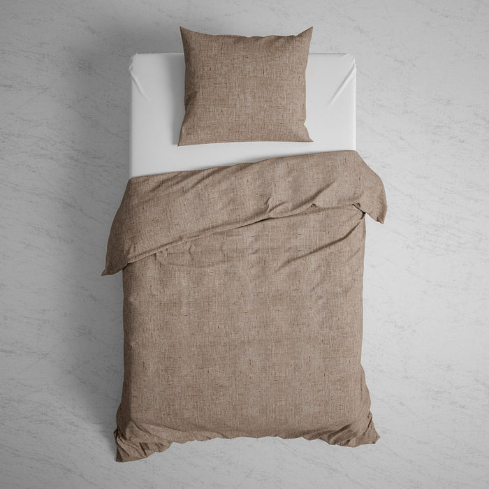 Heckett & Lane Franela Dekbedovertrek 140 x 200TC/220 cm - Taupe