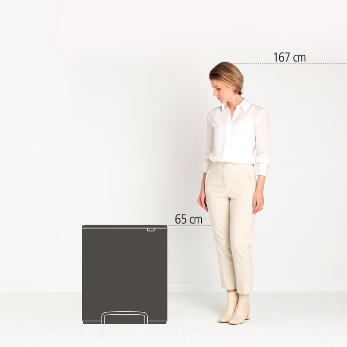 Brabantia Bo Pedaalemmer 2 x 30 L - Wit