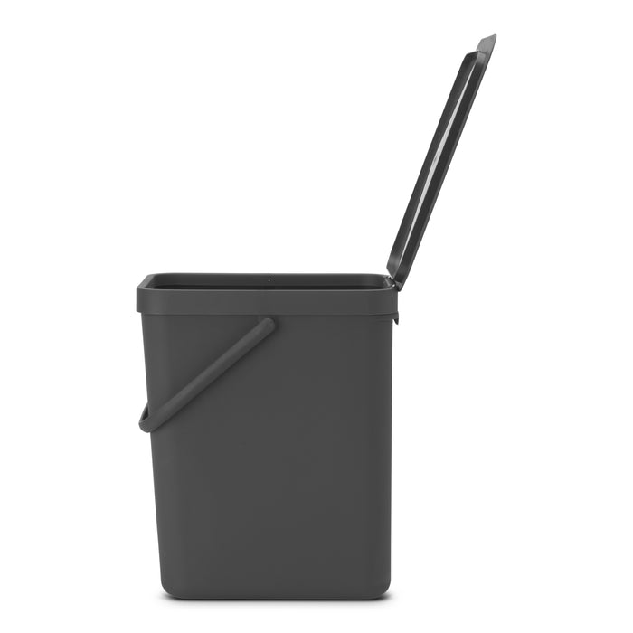 Brabantia Sort & Go Afvalemmer 25 L - Donkergrijs