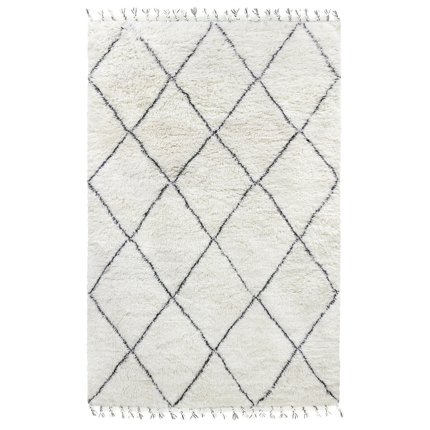 HKliving Amazigh Vloerkleed White