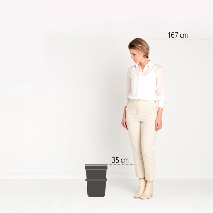 Brabantia Sort & Go Afvalemmer / Opberger 12 Liter - Wit