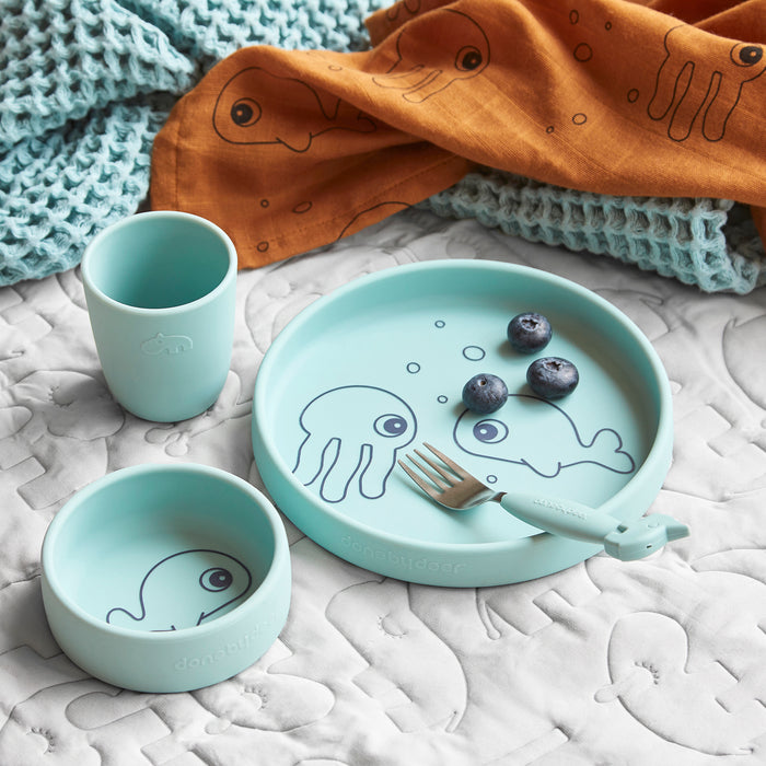 Done by Deer Sea Friends Serviesset - Blauw