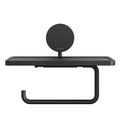 Geesa Opal Toiletrolhouder met Planchet - Zwart