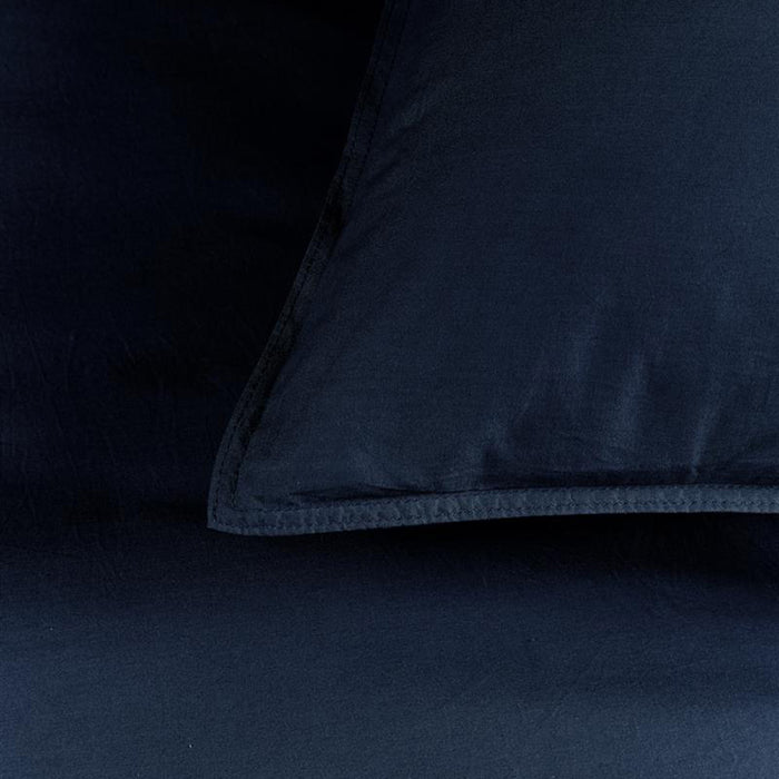 Beddinghouse Organic Basic Dekbedovertrek 140 x 200/220 cm - Navy