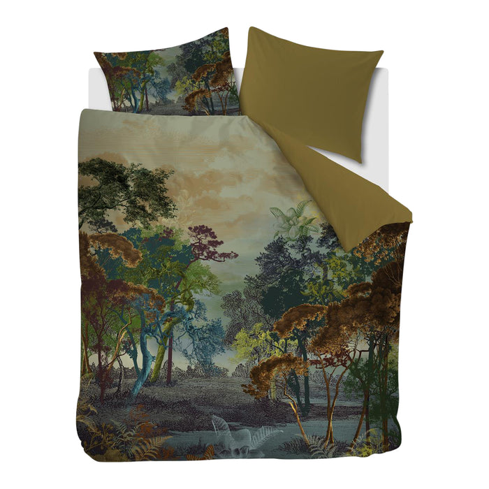 Kardol Forest Gate Dekbedovertrek 240 x 200/220 cm - Olijfgroen