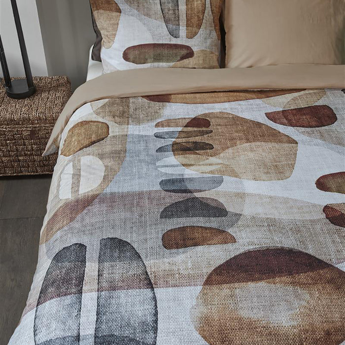 Rivièra Maison Broc Dekbedovertrek 240 x 200/220 cm - Bruin