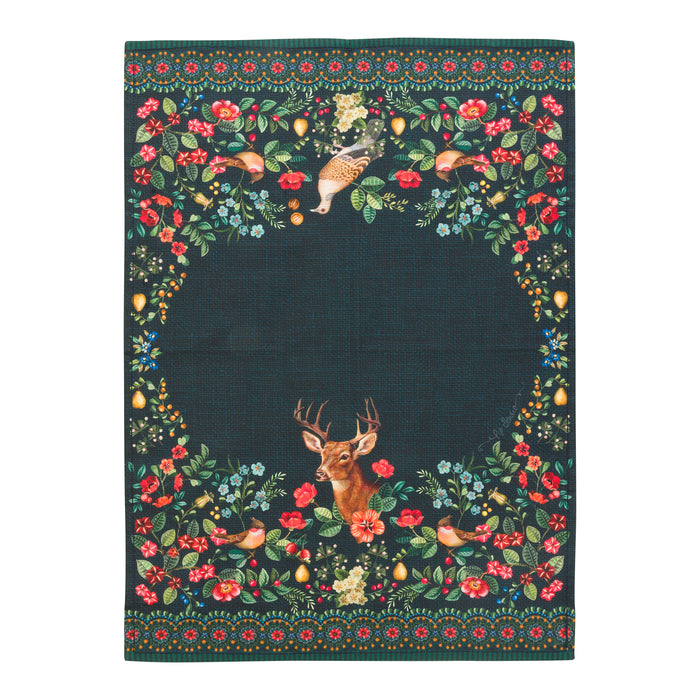 Pip Studio Winter Wonderland Deer Theedoek - Donkerblauw