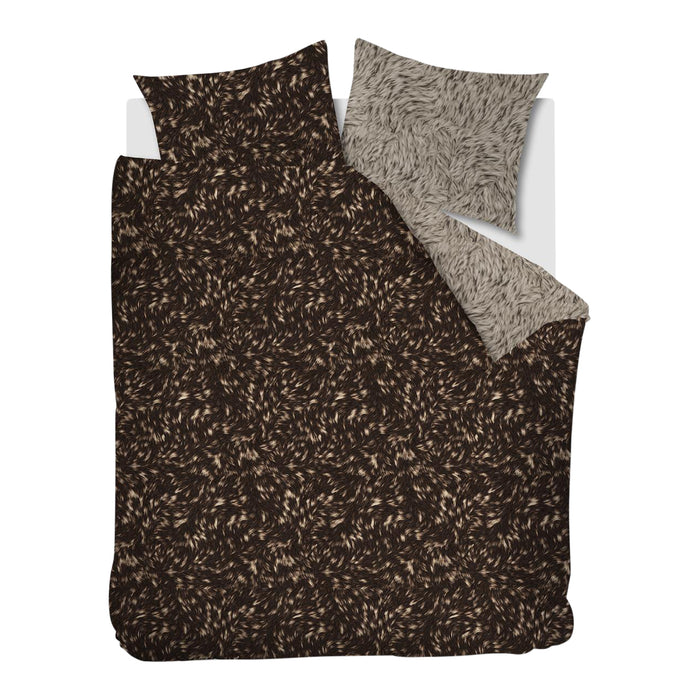 Rivièra Maison Fauxy Fur Dekbedovertrek 240 x 200/220 cm - Bruin