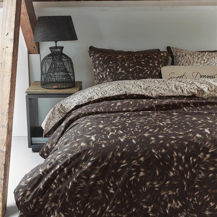 Rivièra Maison Fauxy Fur Dekbedovertrek 240 x 200/220 cm - Bruin