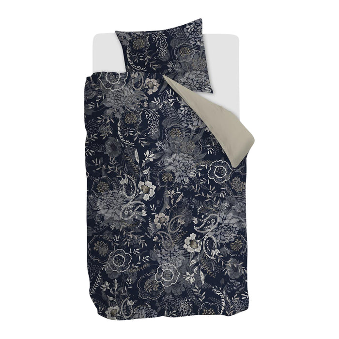 Rivièra Maison Floral Paisley Dekbedovertrek 140 x 200/220 cm - Donkerblauw