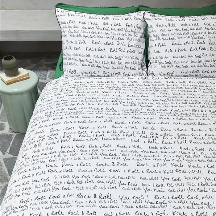 vtwonen Rock&Roll Dekbedovertrek 140 x 200/220 cm - Zwart