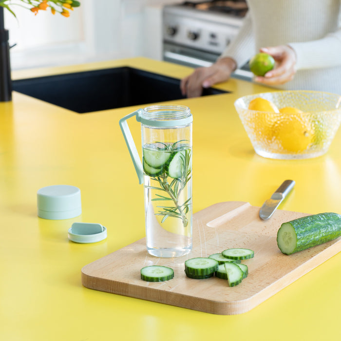 Brabantia Make & Take Waterfles met Fruitfilter 0,5 L - Jade Green