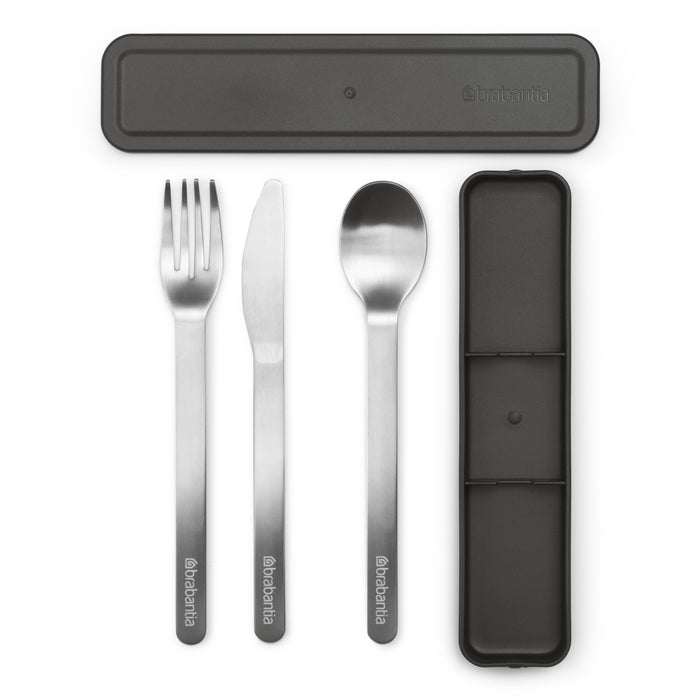 Brabantia Make & Take Bestekset 3-delig - to Go - Dark Grey