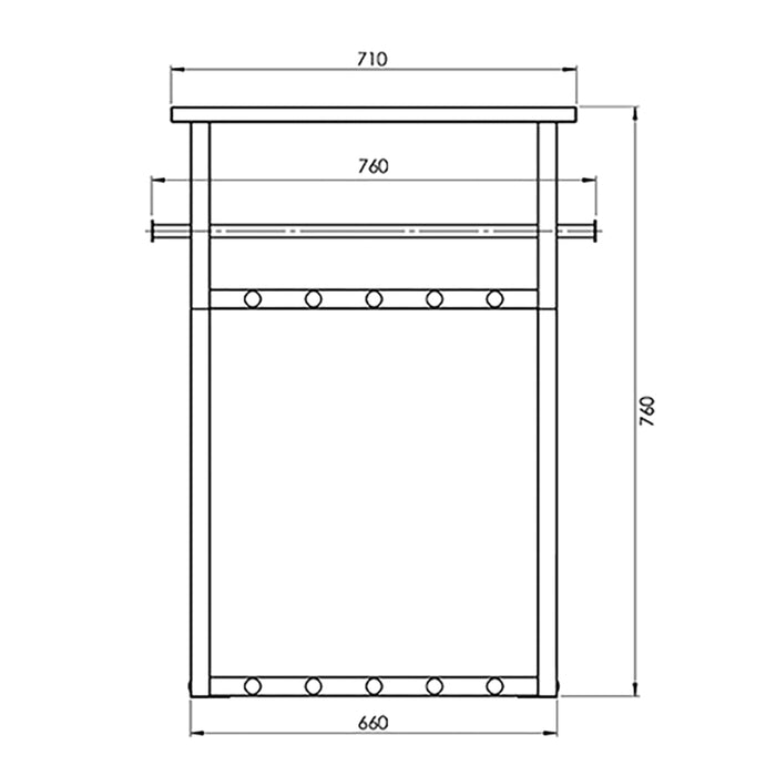Spinder Design Rizzoli Wandkapstok - Wit / Eiken