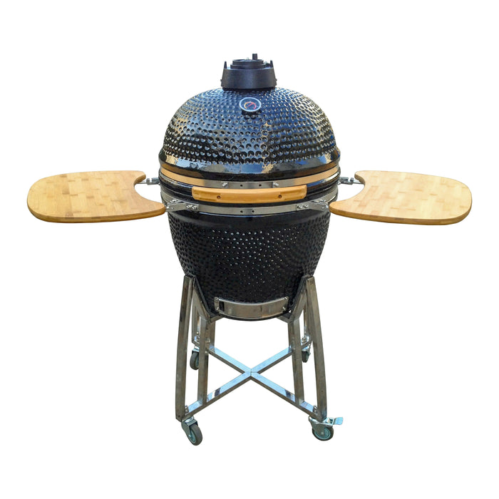 MOOS Kamado Grill 21 inch Keramische Barbecue - Zwart
