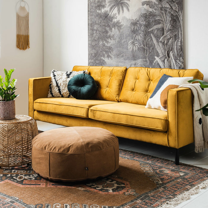 MOOS Studio 3-zitsbank - Fluweel - Oker