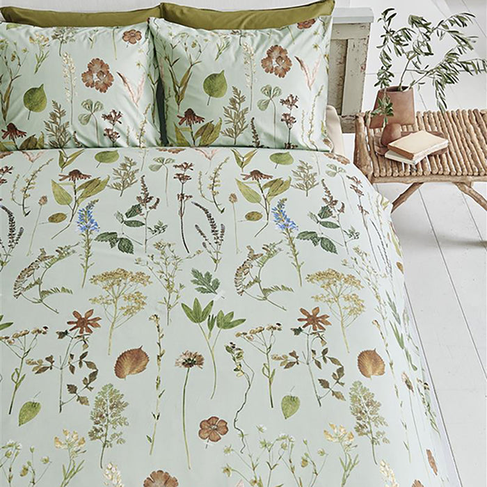 Ariadne at Home Flore Dekbedovertrek 140 x 200/220 cm - Groen