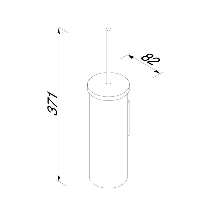 Geesa Nemox Toiletborstel met Houder - Zwart (zwarte borstelkop)