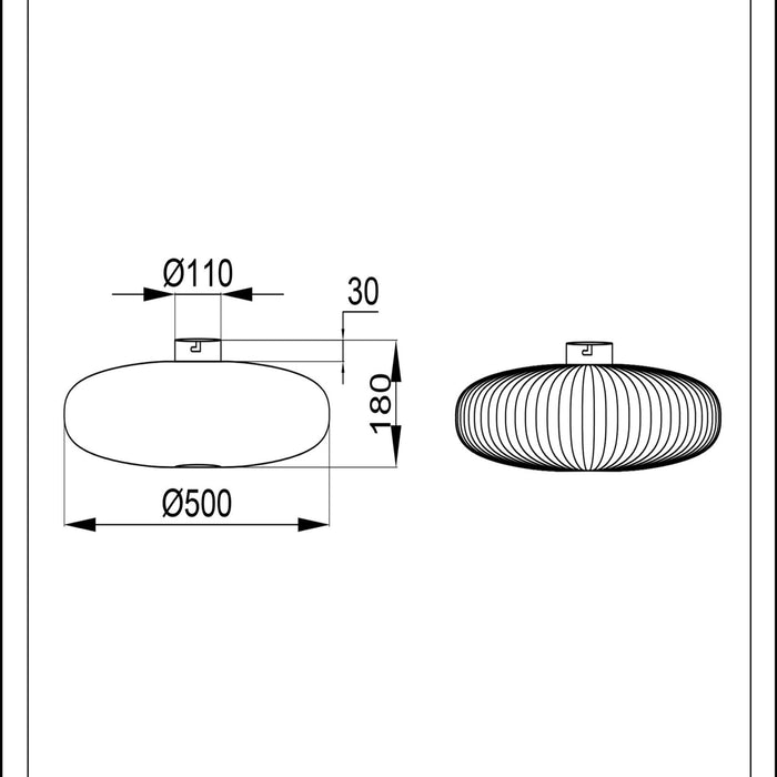 TRIO Johann Plafondlamp Ø 50 cm