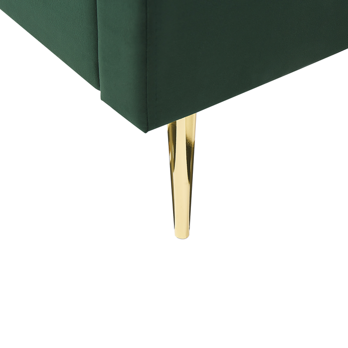 Beliani - MARVILLE - Tweepersoonsbed - Groen - 140 x 200 cm - Fluweel