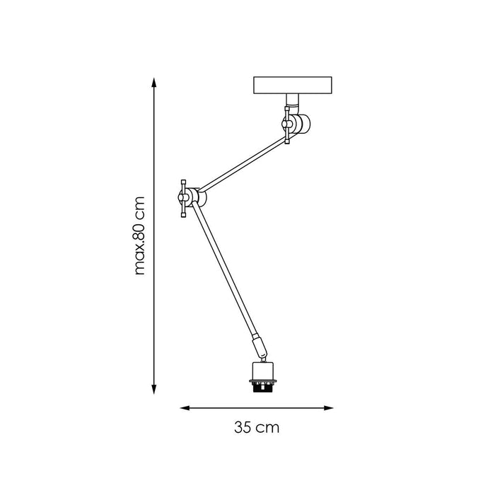 Home Sweet Home verlichtingspendel Shift 35|35|80cm - Geborsteld staal