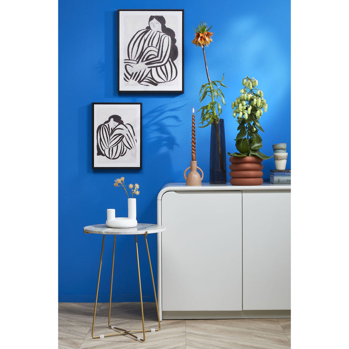 Mica Decorations Smalle Vaas - H14 x Ø16,5 cm - Off White