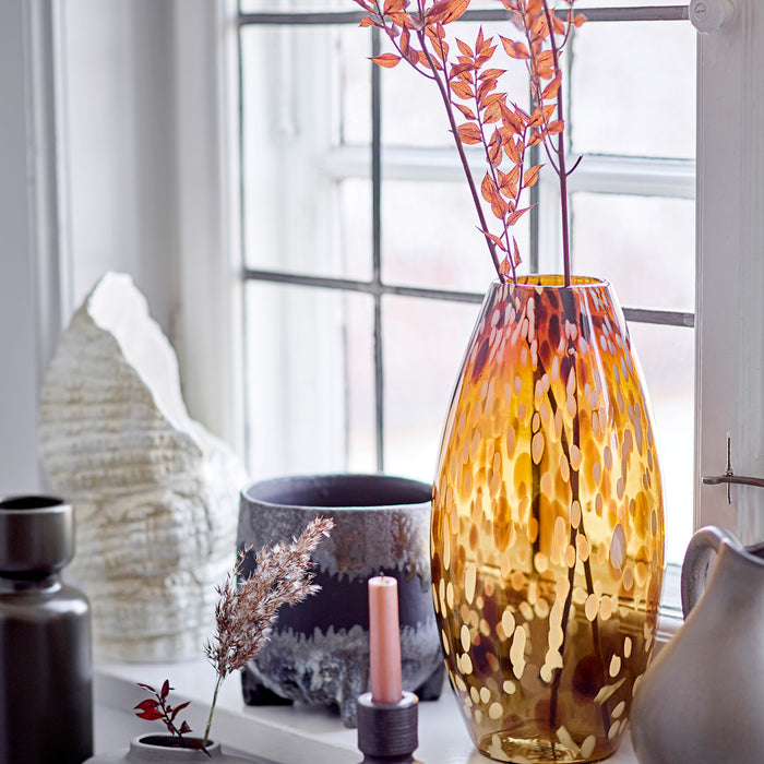 Bloomingville Hui Kandelaar - Zwart Steen