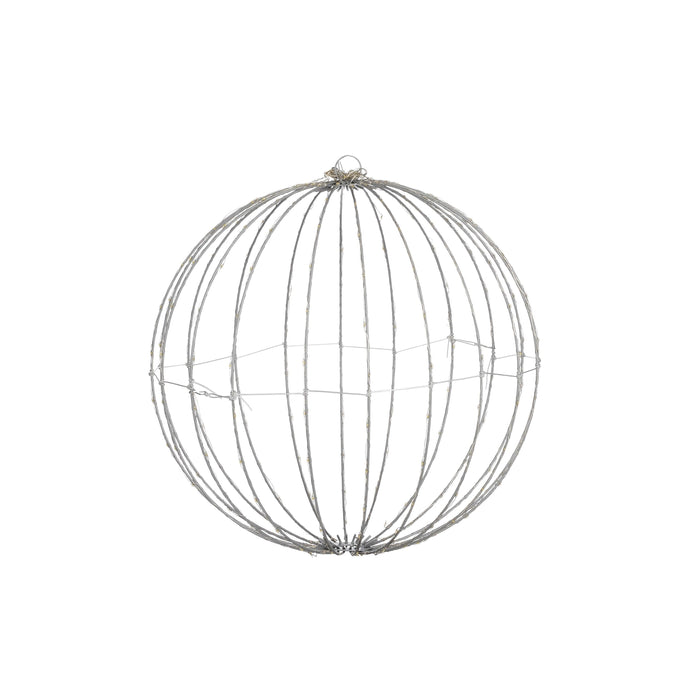 Luca Lighting Kerstverlichting Bal met Witte LED - Ø40 cm - Zilver