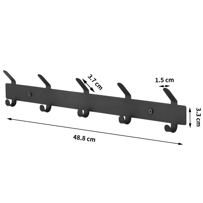 ACAZA Wandkapstok Zwart