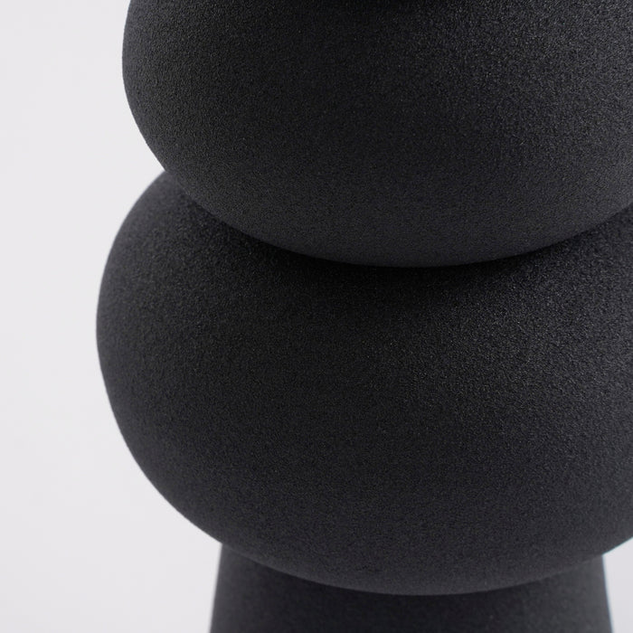 Mica Decorations Rollo Vaas - H29,5 x Ø9,5 cm - Zwart