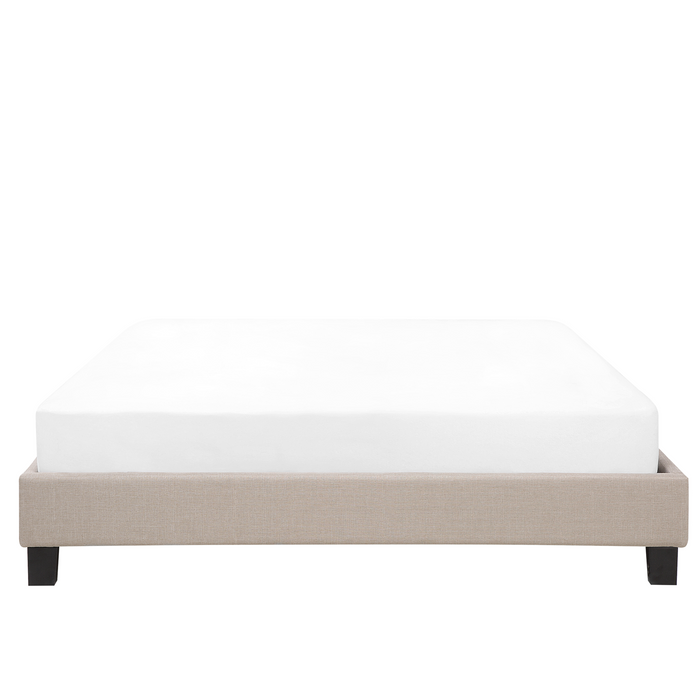Beliani - ROANNE  - Tweepersoonsbed - Beige - 160 x 200 cm - Polyester