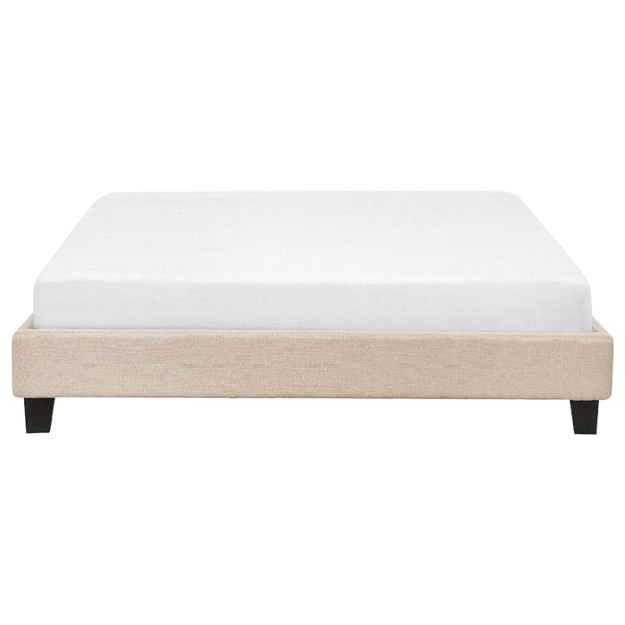 Beliani - ROANNE  - Tweepersoonsbed - Beige - 160 x 200 cm - Polyester