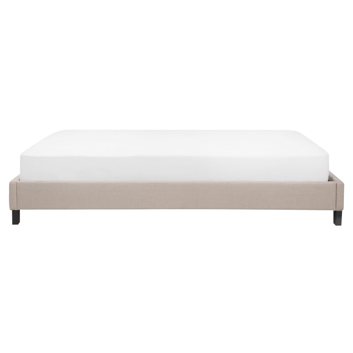 Beliani - ROANNE  - Tweepersoonsbed - Beige - 160 x 200 cm - Polyester
