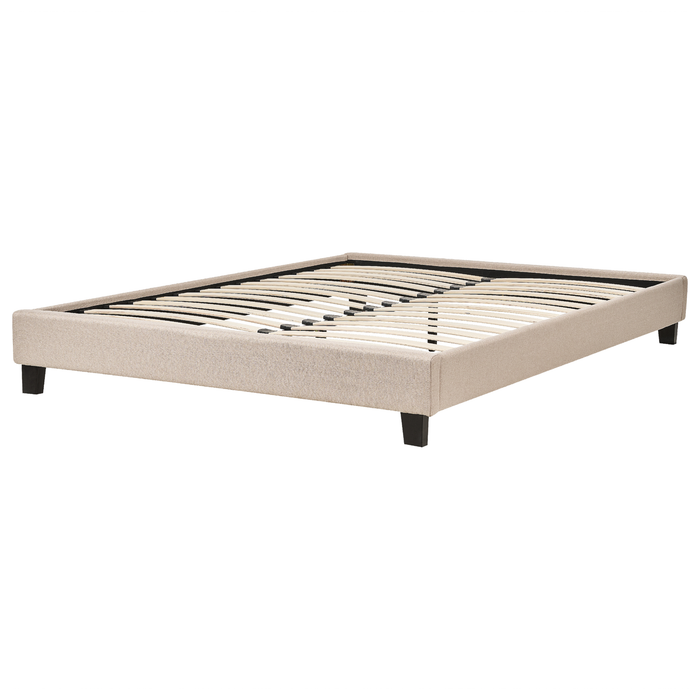 Beliani - ROANNE  - Tweepersoonsbed - Beige - 160 x 200 cm - Polyester