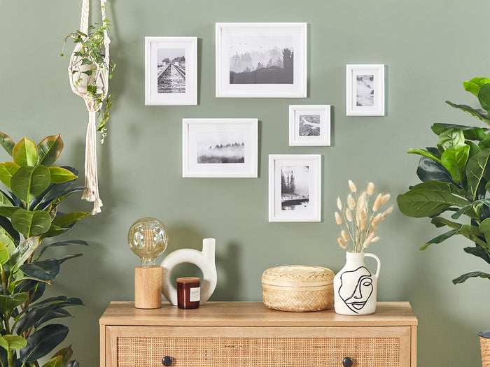 Beliani - ZINIARE - Fotolijst - Wit - Staand, Liggend - MDF