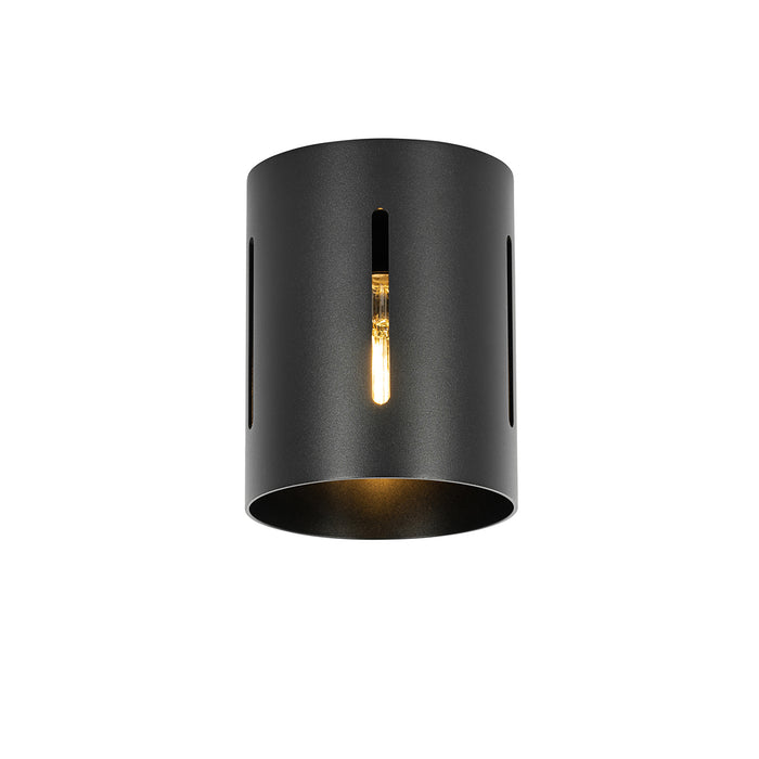 QAZQA Design plafondlamp zwart met lichteffect - Yana