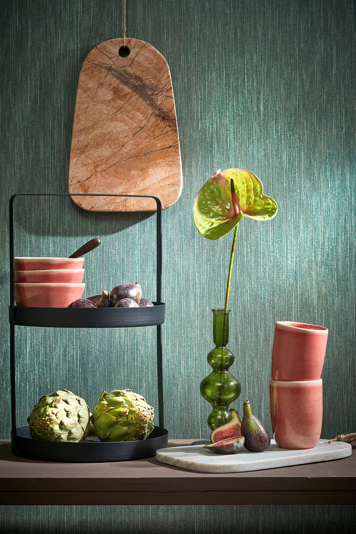 Mica Decorations Trent Kandelaar - H23 x Ø9 cm - Glas - Donkergroen