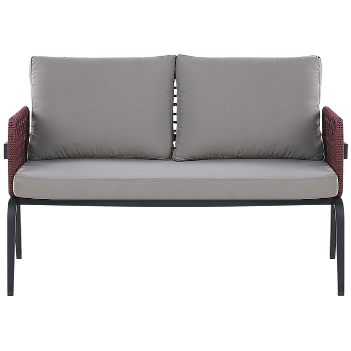 Beliani - SCIACCA - Loungeset voor 4 - Grijs - Aluminium